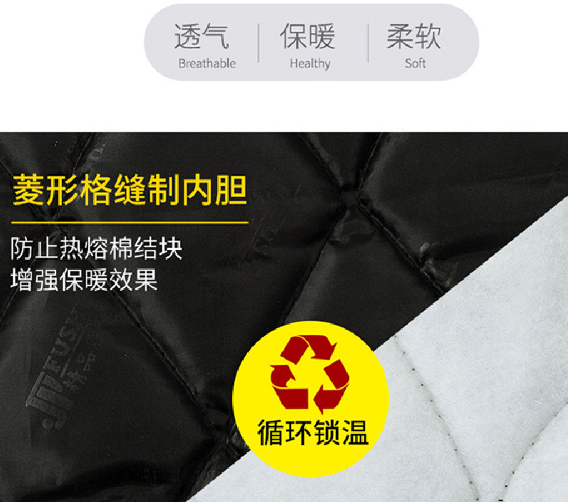 羽絨工作服內膽細節(jié)展示